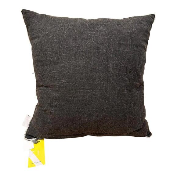 Christian LaCroix Square Black Pink White Skull Floral Pillow Accent Skeleton - Picture 4 of 5